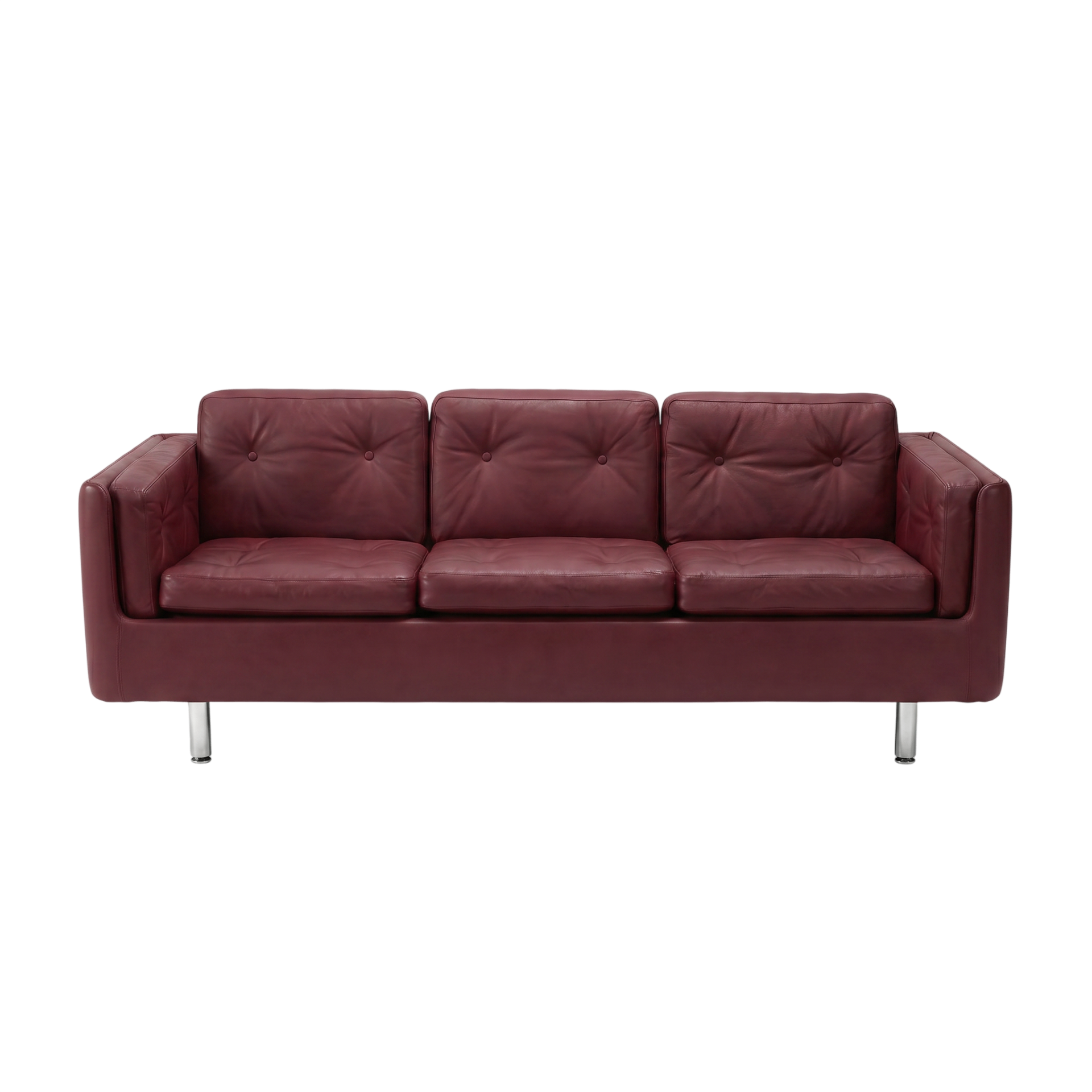 Vintage 3-pers. lædersofa produktbillede